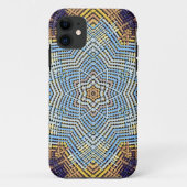Weave Mandala Blue en Yellow Case-Mate iPhone Case (Achterkant)