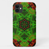 Weave Mandala Flower Red en Green Case-Mate iPhone Case (Achterkant)