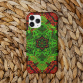 Weave Mandala Flower Red en Green Case-Mate iPhone Case