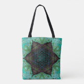 Weave Mandala Green Blue en Paars Draagtas (Achterkant)
