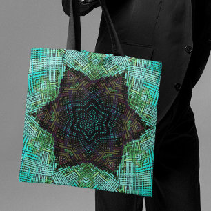 Weave Mandala Green Blue en Paars Draagtas