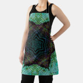 Weave Mandala Green Blue en Paars Schort (Insitu)