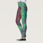 Weave Mandala Green Blue en Red Leggings (Links)