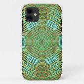 Weave Mandala Green en Oranje Case-Mate iPhone Case (Achterkant)
