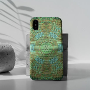 Weave Mandala Green en Oranje iPhone 11 Hoesje