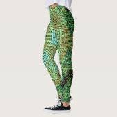 Weave Mandala Green en Oranje Leggings (Links)