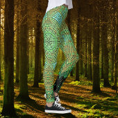 Weave Mandala Green en Oranje Leggings