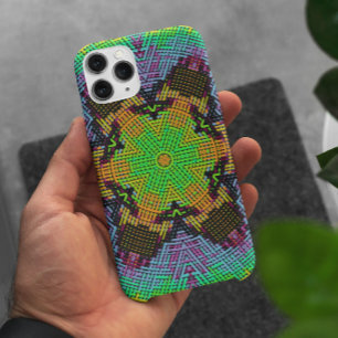 Weave Mandala Green Oranje en Paars iPhone 11 Hoesje