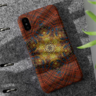Weave Mandala Oranje Geel en Blauw iPhone 11 Hoesje
