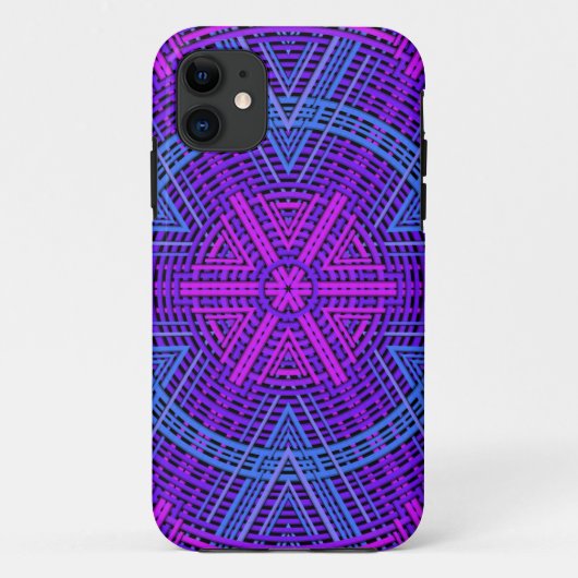 Weave Mandala Paars Pink en Blue Case-Mate iPhone Case (Achterkant)