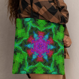 Weave Mandala Pink Blue en Green Draagtas