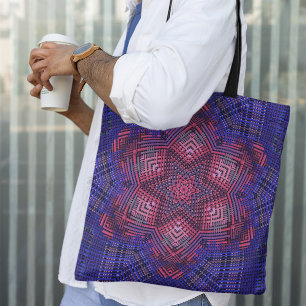 Weave Mandala Pink en Blue Draagtas