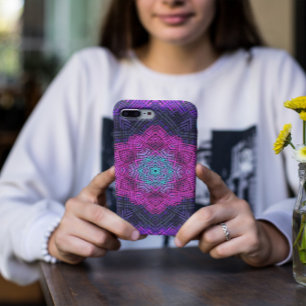 Weave Mandala Pink Paars en Blue iPhone 11 Hoesje