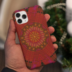 Weave Mandala Red Pink and Yellow iPhone 11 Hoesje