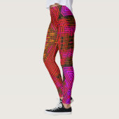 Weave Mandala Red Pink and Yellow Leggings (Links)