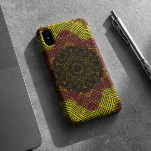 Weave Mandala Yellow en Oranje Case-Mate iPhone Case