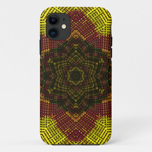 Weave Mandala Yellow en Oranje Case-Mate iPhone Case (Achterkant)