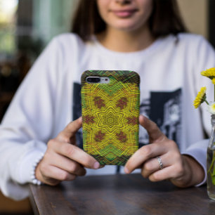 Weave Mandala Yellow Green en Oranje iPhone 11 Hoesje