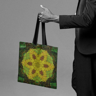 Weave Mandala Yellow Green en Oranje Draagtas