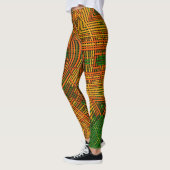 Weave Mandala Yellow Oranje en Green Leggings (Links)