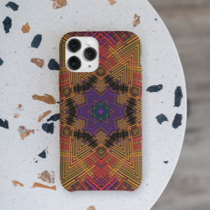 Weave Mandala Yellow Oranje en Paars iPhone 11 Hoesje