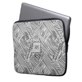 Weave Pattern Design Art  Laptop Sleeve (Voorkant Links)