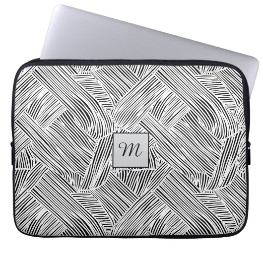 Weave Pattern Design Art  Laptop Sleeve (Voorkant)