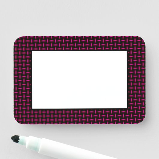 Weaved Pattern op Black  Naamplaatje (In situ)