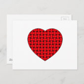 Weaved Red Heart Briefkaart (Voorkant / Achterkant)