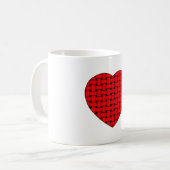 Weaved Red Heart Koffiemok (Voorkant links)