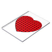 Weaved Red Heart Notitieboek (Linkerzijde)