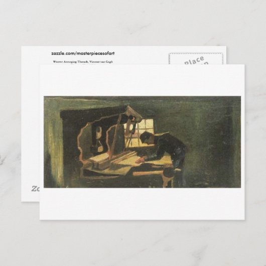 Weaver-arrange threads (F32) Van Gogh Fine Art Briefkaart (Voorkant / Achterkant)