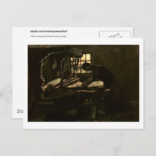 Weaver-arrange threads (F35) Van Gogh Fine Art Briefkaart (Voorkant / Achterkant)