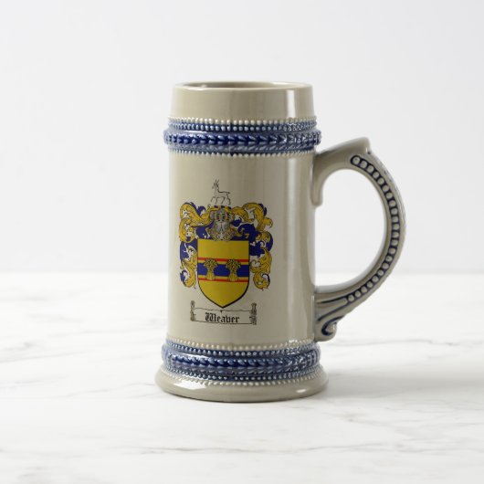 Weaver Coat of Arms Stein Bierpul (Rechts)