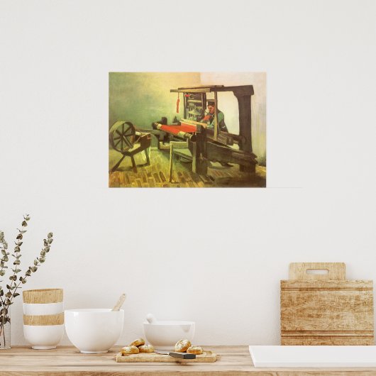Weaver links draaiend wiel Vincent van Gogh Poster (Keuken)