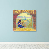 Weaver Oranje LabelPiru, CA Canvas Afdruk (Insitu (Houten vloer))