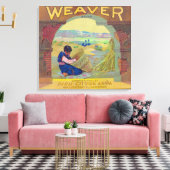 Weaver Oranje LabelPiru, CA Canvas Afdruk (Insitu (Woonkamer))