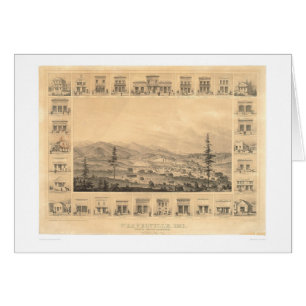 Weaverville, CA. Panoramische kaart 1856 (1846A)
