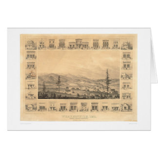 Weaverville, carte panoramique 1856 (1846A) de CA