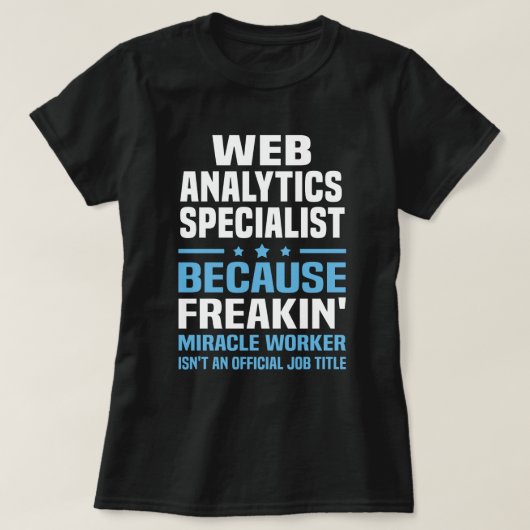 Web Analytics Specialist T-shirt (Design voorkant)