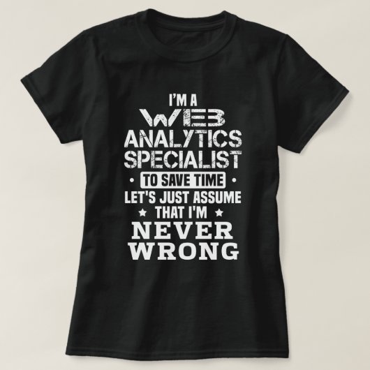 Web Analytics Specialist T-shirt (Design voorkant)