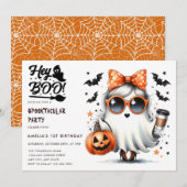 Web | Bats fantômes | Invitations d'anniversaire d (Devant / Derrière)