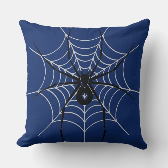 Web Black Spider Kussen (Voorkant)