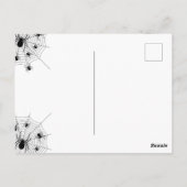 Web Black White Araignées Halloween invitation de (Dos)