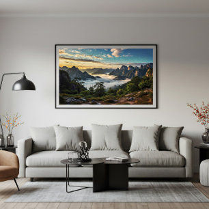 Web boven de bergen poster