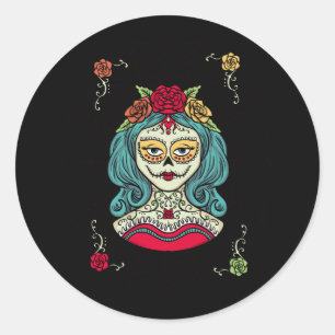 Web Catrina Día de Muertos Ronde Sticker