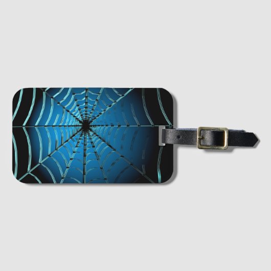 Web Cool Blue Spider Bagagelabel (Voorkant (horizontaal))