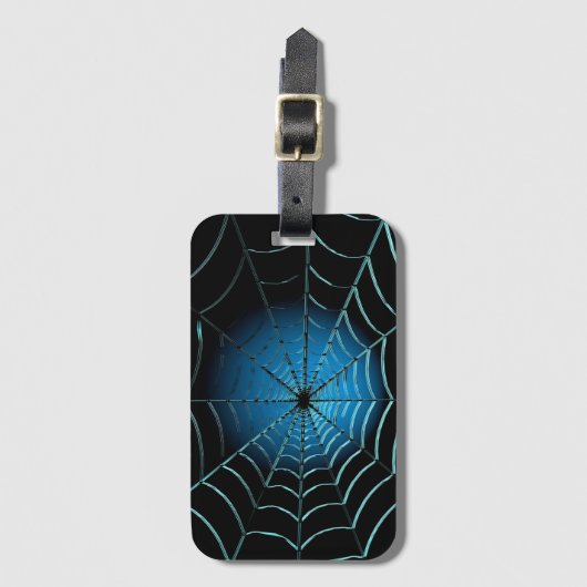 Web Cool Blue Spider Bagagelabel (Voorkant (verticaal))