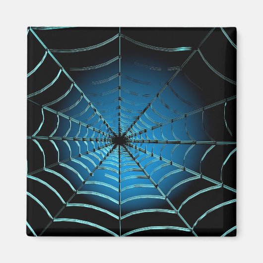 Web Cool Blue Spider Magneet (Voorkant)