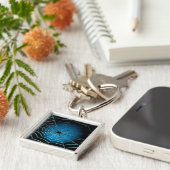 Web Cool Blue Spider Sleutelhanger (Zijkant)